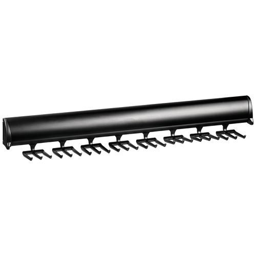 Tie Rack, TAG Synergy Elite Collection, 24 Hook, 17 15/16" With full extension slide, Black Black