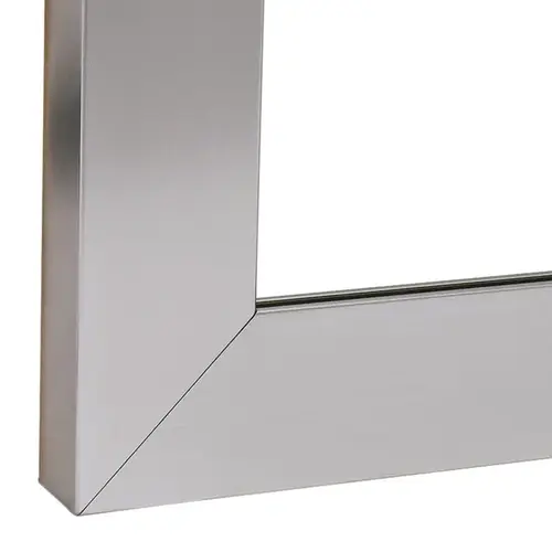 Aluminum Door Frame Profile, Cut-To-Size Stainless steel look Stainless steel colored