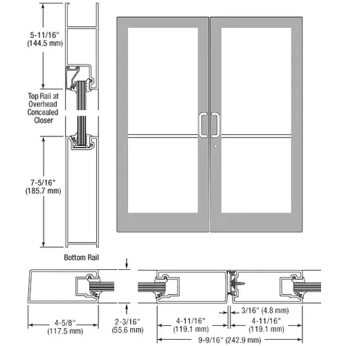 CRLU.S. Aluminum SF42911 Clear Anodized Class 1 IG500 Series Custom
