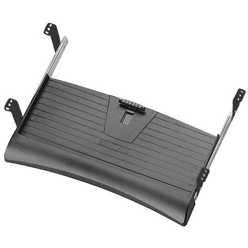 Keyboard Tray, with Sloped Edge With mouse tray with mouse tray Black, Zinc