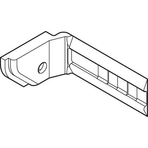 Center Door Stopper, for Mounting into the Top Guide Track For Hafele Slido R-Aluflex 40A, Gray Gray