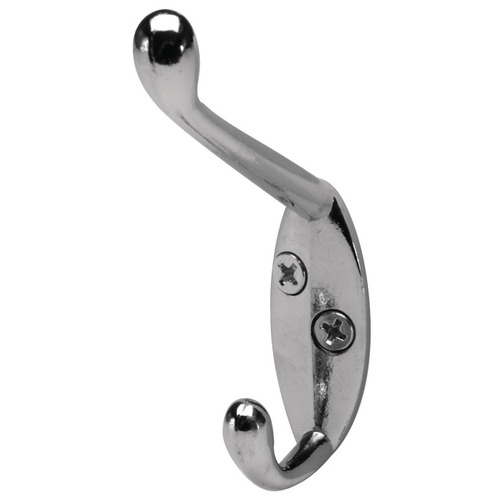 Coat Hook, 18 x 55 x 90 mm (W x D x H) Polished chrome Chrome plated, polished