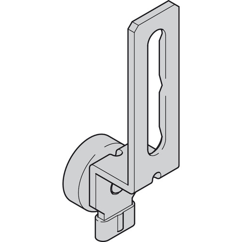 Bottom Running Gear, with Cranked Arm, 16mm (5/8"), Vorfront (overlay) galvanized steel Zinc plated