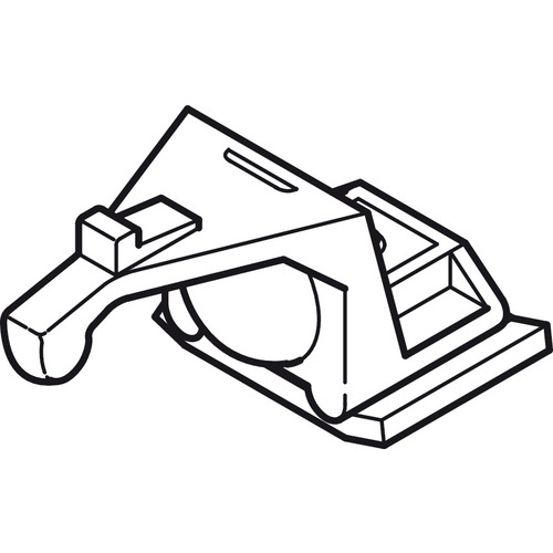 Track Stopper, Medium Duty, For Use With Tracks Straightaway 100, Galvanized steel with nylon clamp