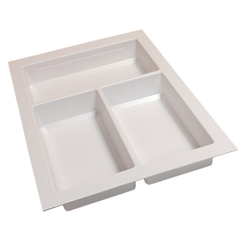 Sky Cutlery Tray, for 21" and 21 11/16" Deep Drawer, Plastic 470 - 520 mm 260 - 300 mm textured white; trimmable width: 260 - 300 mm (10 1/4 - 11 13/16") White