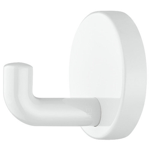 Hook, HEWI, Polyamide, Round Rose 46 mm 34 mm 11 mm 50 mm 4 mm Wide range of colors, Signal white, diameter 50 mm Signal white, glossy