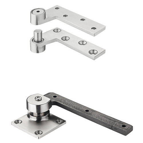 Door Hinge, 19 mm (3/4") Offset Hung Pivot, Top and Bottom Set Left; 630 (US32D) stainless steel, satin; 3 h fire rating Stainless steel colored