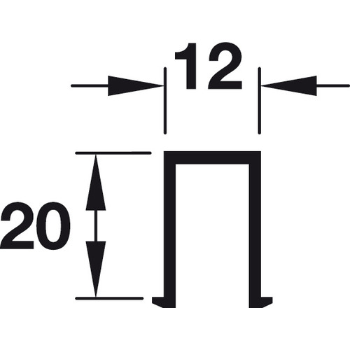 Hafele 940.41.130 Guide Rail, 20 x 12 (13/16" x 1/2"), Glue-in for Hawa Junior, Symmetric, Telescopic, Ordena, (4' 3 1/8") 1.3 m Black