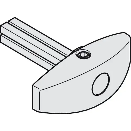 Thumbturn for Hawa Variofold and Centerfold 80/H, Chrome-Plated, For Door Thickness of 41 to 57 mm