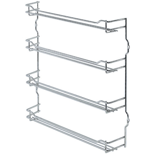 Spice Rack, Four Shelf, Steel 9 5/8" Champagne, W x H: 244 x 395 (9 5/8 x 15 9/16") Champagne