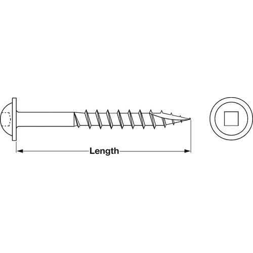 Dry Lube Screw, 45 degree , Coarser & Cutter (2 Cuts), 9 Threads per inch 32 mm 4.2 mm 1 1/4" length - pack of 1000