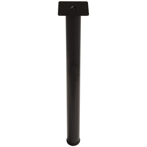 E-Leg, diameter 60 mm 28" 710 mm (28"), Black semi-gloss Leveler & Mounting plate: Black, Black semi-gloss, epoxy-coated