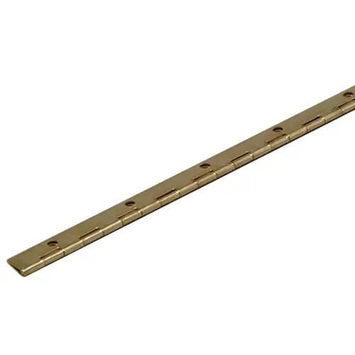 Piano Hinge, 72" Steel For furniture, cabinetry, and marine applications, width: 1 1/2", polished brass