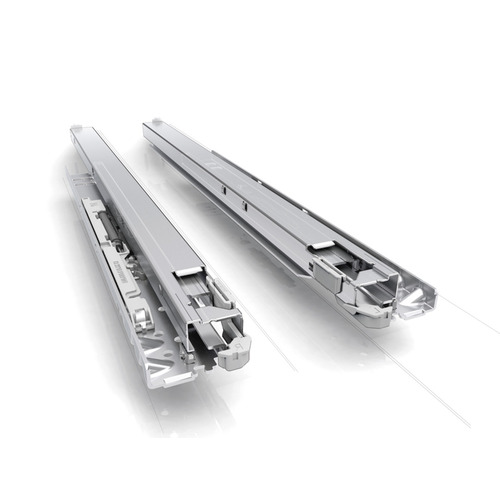 Concealed Drawer Slide, for Base Panel Mounting, Full Extension, Dynapro 40 kg 18" 450 mm With integrated liquid Soft-close, 18" length Zinc plated Pair