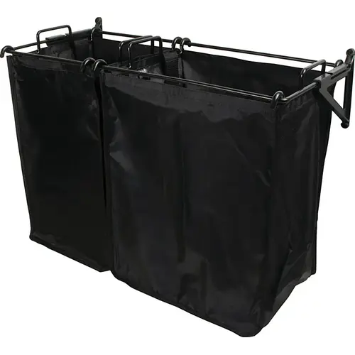 Tilt-Out Hamper, with Removable Black Bag, TAG Synergy Collection 2 30" 1 large & 1 small bag; 762 mm (30") width Black, Epoxy-coated