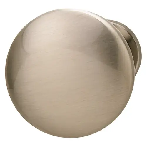 Knob Zinc alloy, brushed, Nickel plated, Height: 28 mm, Knob diameter: 30 mm Nickel plated, brushed