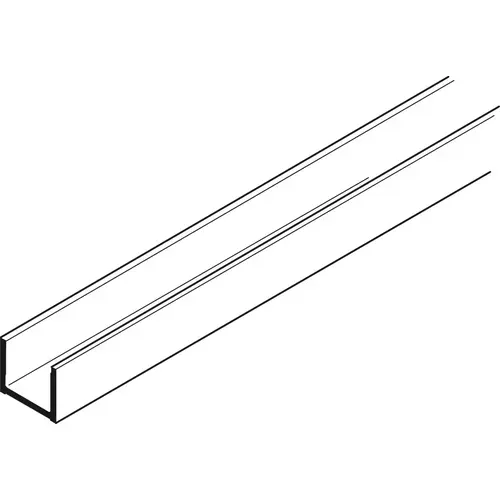 Channel, Pre-Drilled for Countersunk Screws Straightaway 100 Inox, 3 m Length