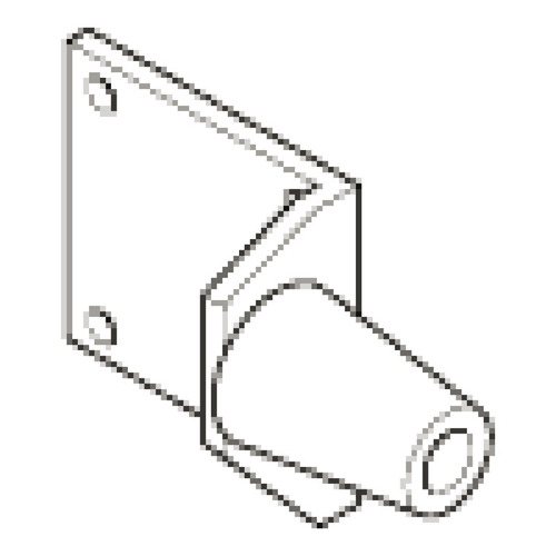 Door Stop, Medium Duty, Screw-Mounted Straightaway 100 Inox, Extruded aluminum with rubber buffer