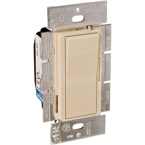 Lutron Wall Dimming Control, Diva, 2 Wire Low Voltage (LV) Ivory Ivory