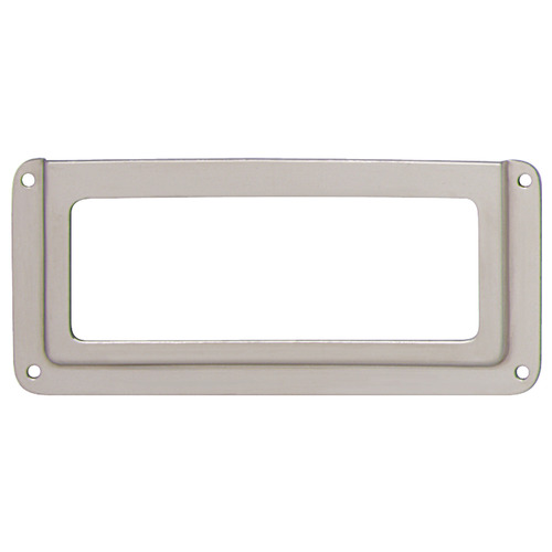 Label Frame, Nickel-Plated, Steel Window: 2 13/16 x 1" 1 5/8" 3 1/8 x 1 1/4" 3 11/16" 93 x 41 mm 72 x 25 mm L x H: (3 11/16 x 1 5/8") 93 x 41 mm Nickel plated