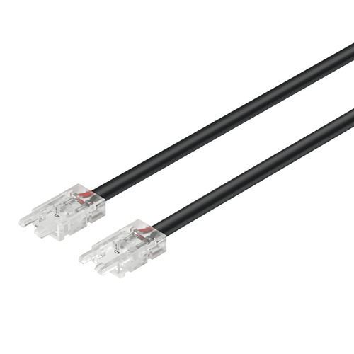 Interconnecting lead, Hafele Loox5 for LED strip light monochrome 8 mm (5/16") 50 mm 2" 5 A, 18 AWG, clip width 10 mm, also for constant current strip lights, Length: (2") 50 mm