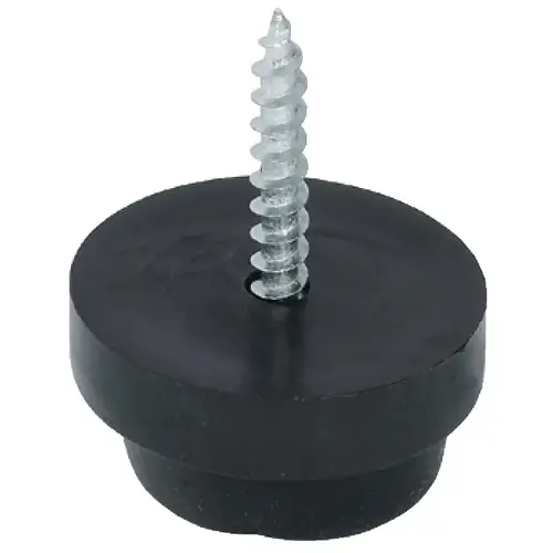 Furniture Glide, height 10 mm, Screw-in 1" 24 mm For knocking in, Black, diameter 24 mm (1")