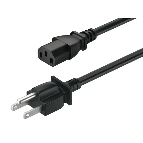 Mains lead, Country-specific, C13 socket A (US) 2-pin Plug type: US, length: 2 m Black