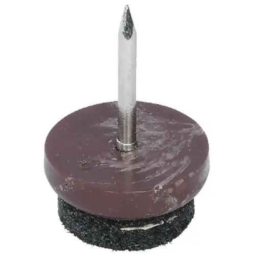 Furniture Glide, with Felt Pad, Knock-in, 9 mm 7/8" 21 mm diameter 21 mm (7/8")