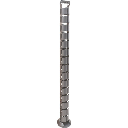 Vertebra Round Cable Manager, Vertical System Silver Silver colored