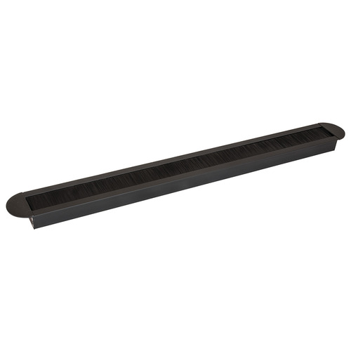 Cable Slot with Brush, Rectangular 450 x 45 mm black Black