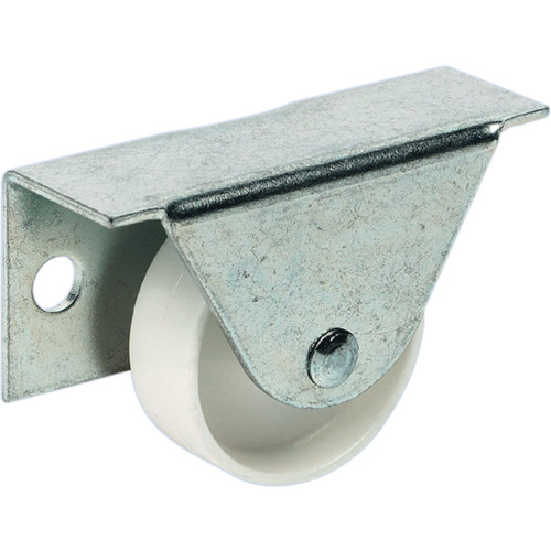 Bed Box Caster, Rigid, diameter 35 mm For screw fixing at the side, Zinc housing, white wheel Wheel: White, Housing: zinc plated, Wheel: White Housing: Galvanized