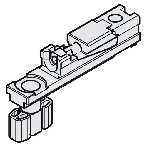 Floor Guide, with Mounting Block for Hawa Aperto 60/H/GL, width: 10 mm