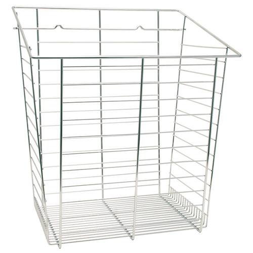 Wire Laundry Hamper, Slanted Hook-On 15 7/16" 17" 17" Width, 15 7/16" depth, chrome Chrome