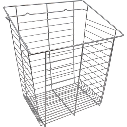 Wire Laundry Hamper, Slanted Hook-On 13 7/16" 17" 17" width, 13 7/16" depth, chrome Chrome