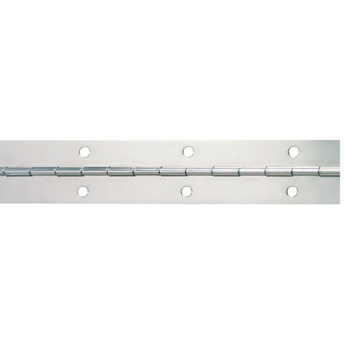 Piano Hinge, 72" Stainless steel, quality 1.4301 (V2A) Opening width: 1 1/2" For furniture and cabinetry, width: 1 1/2", stainless steel 304 Cup: Stainless steel colored