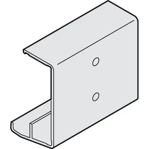 Fixing profile, for wooden panel, pre-drilled aluminium, anodized anodized