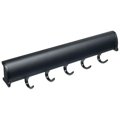 Belt Rack, TAG Synergy Elite Collection, 5 Hook, 11 7/8" With full extension slide, Black Black