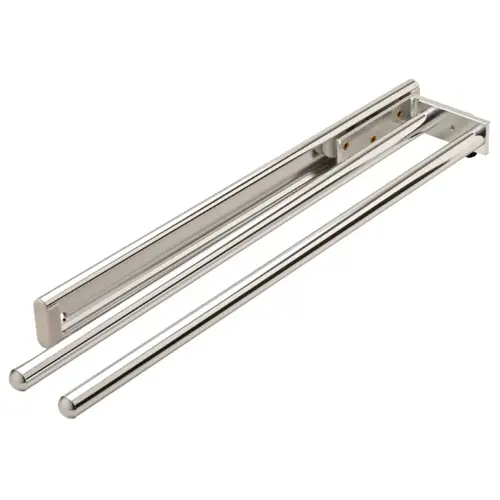 Hafele 510.54.221 Towel Rack Pull-Out, 2 Bar, Extendable Polished chrome chrome polished, Chrome