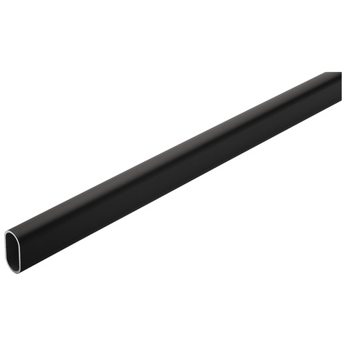 Oval Wardrobe Tube, Aluminum 92" Black, 92" length Black