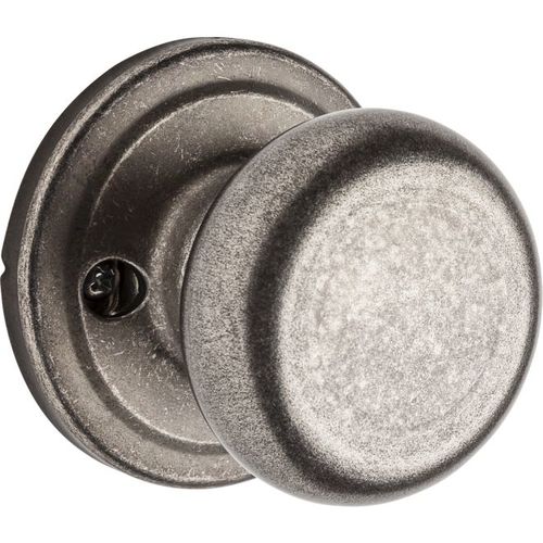Kwikset Hancock Interior Single Cylinder Handleset Trim with New Chassis Rustic Pewter Finish