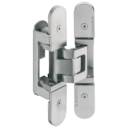 Concealed Hinge, Simonswerk TECTUS TE 526 and 527 3D, concealed, for flush doors up to 100 kg 3D adjustable, size 155 mm, Stainless Steel, Satin, TE 526 3D matt