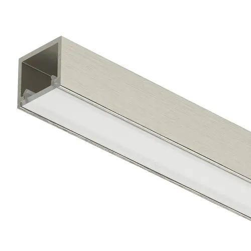 Aluminum Profle, Hafele Loox5 Profile 2102, for LED strip lights Internal width 11 mm (7/16") Stainless steel 98 1/2" Length