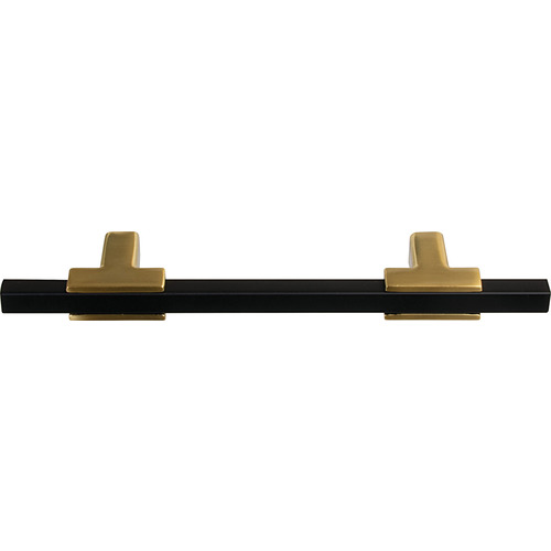 Zinc 96 165 x 30 mm Amerock Urbanite Collection, matt black / brushed gold, 96 mm CTC Gold colored, brushed