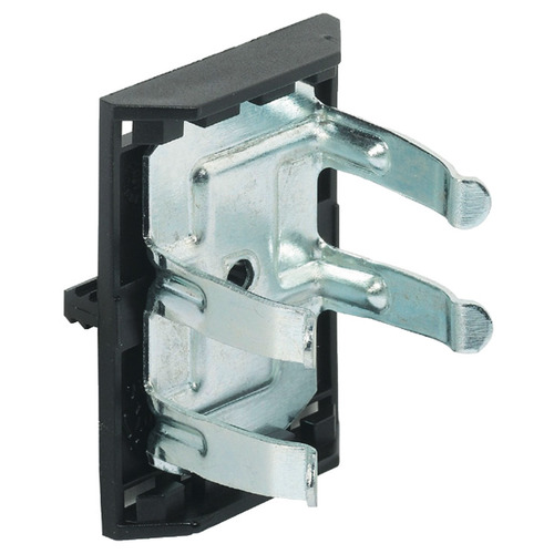 Plinth Panel Clip, 2-Part Groove-mounted Base plate: black, Spring: zinc plated, Spring: Galvanized Base plate: Black