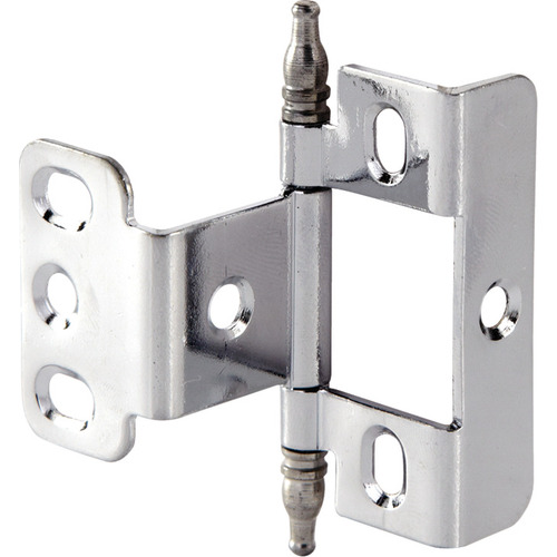 Decorative Butt Hinge, Full Wrap, Non-Mortise, Minaret Finial For inset face frame doors, Chrome-plated