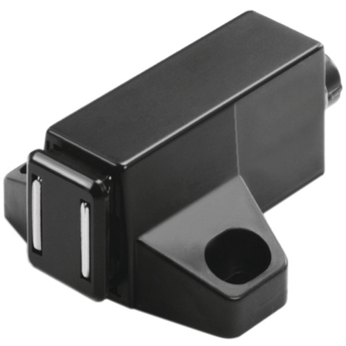 Magnetic Pressure Push Latch, 40 x 42 mm, 1 kg Pull Black