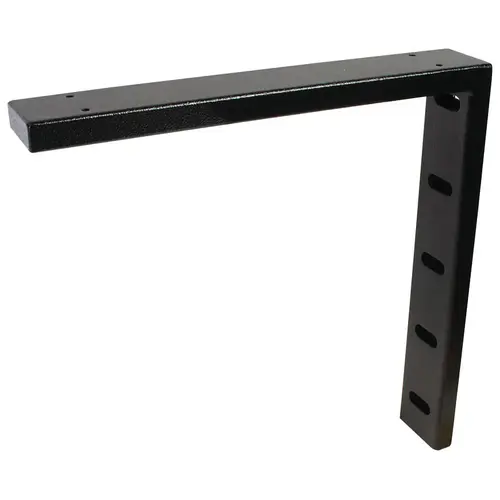 Work Surface Bracket, Heavy-Duty Hybrid 18" for double studs, 18" x 18" (L x H), Black Black, powder coated