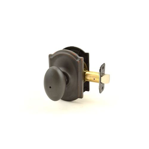 F40 Siena Knob Privacy Lock with Camelot Trim Aged Bronze