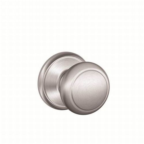 F59 Andover Inside Trim Handleset/Entrance Knob Lock, Satin Chrome