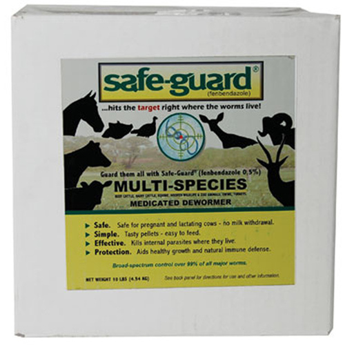 SAFEGUARD MARSYT-MS10 Safe-Guard 0.5% Multi-species Dewormer Pellets 10-LB Pail